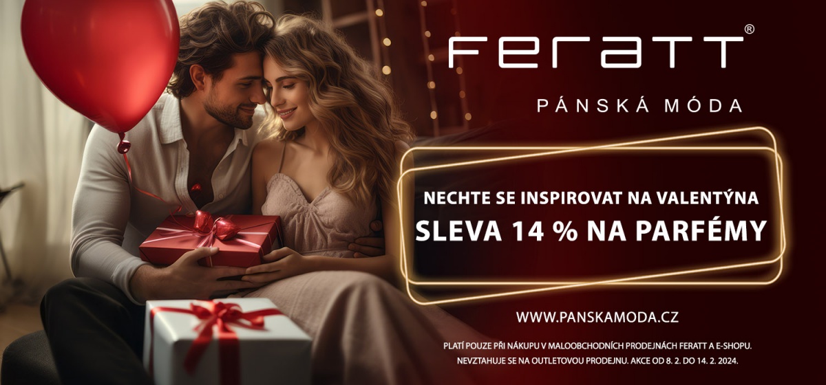 Valentýnská sleva 14 % na oblíbené parfémy ve Feratt fashion!