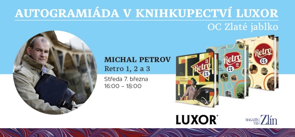 Autogramiáda Michala Petrova 7. 3. v knihkupectví Neoluxor