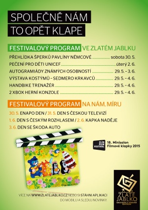 55. ZLÍN FILM FESTIVAL 29.5. - 4.6. 2015 - program Zlaté jablko