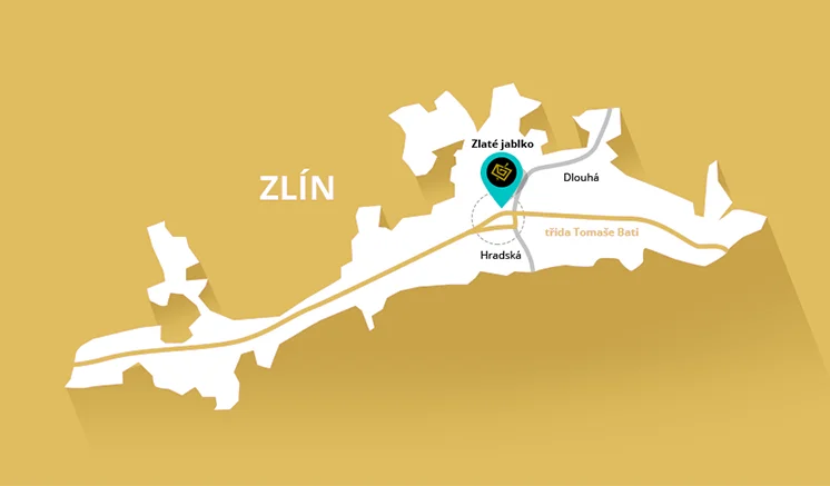 Mapa Zlín