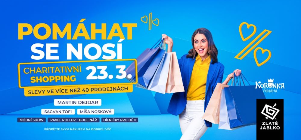 Charitativní shopping 23. března v Jablku!