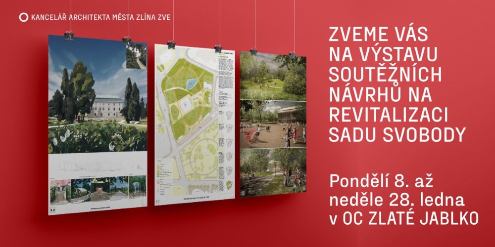 Výstava soutěžních návrhů revitalizace sadu Svobody ve Zlatém jablku