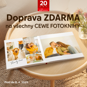 20 let = 20 dní dopravy zdarma na všechny CEWE FOTOKNIHY!