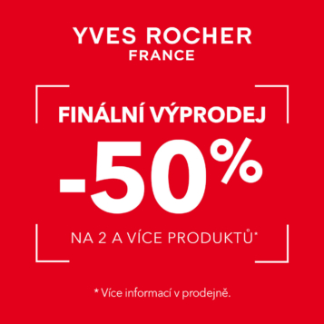 Sleva 50 % na 2 a více produktů rostlinné kosmetiky Yves Rocher