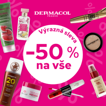 DERMACOL SLEVY 50% na vše!