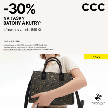 CCC AKCE -30% NA TAŠKY, BATOHY A KUFRY
