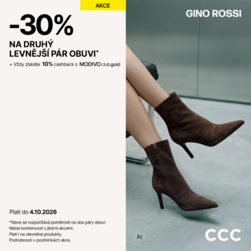 -30% NA DRUHÝ LEVNĚJŠÍ PÁR OBUVI!