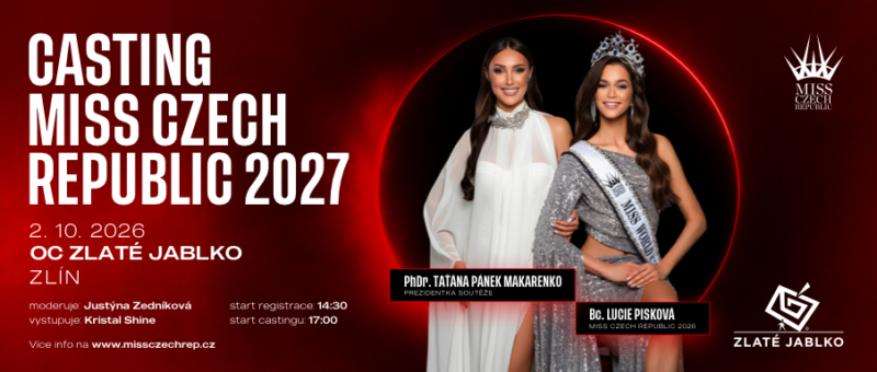 Casting MISS CZECH REPUBLIC 2027 již 2. října v Jablku!